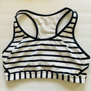ATHLETA Women's "Hyper Stripe" Cropped Halter Top NWOT Size M